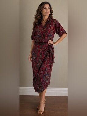 Vintage 80s Silk Suit Braemar by Jeremy Scott Skirt and Blouse Set Size 14